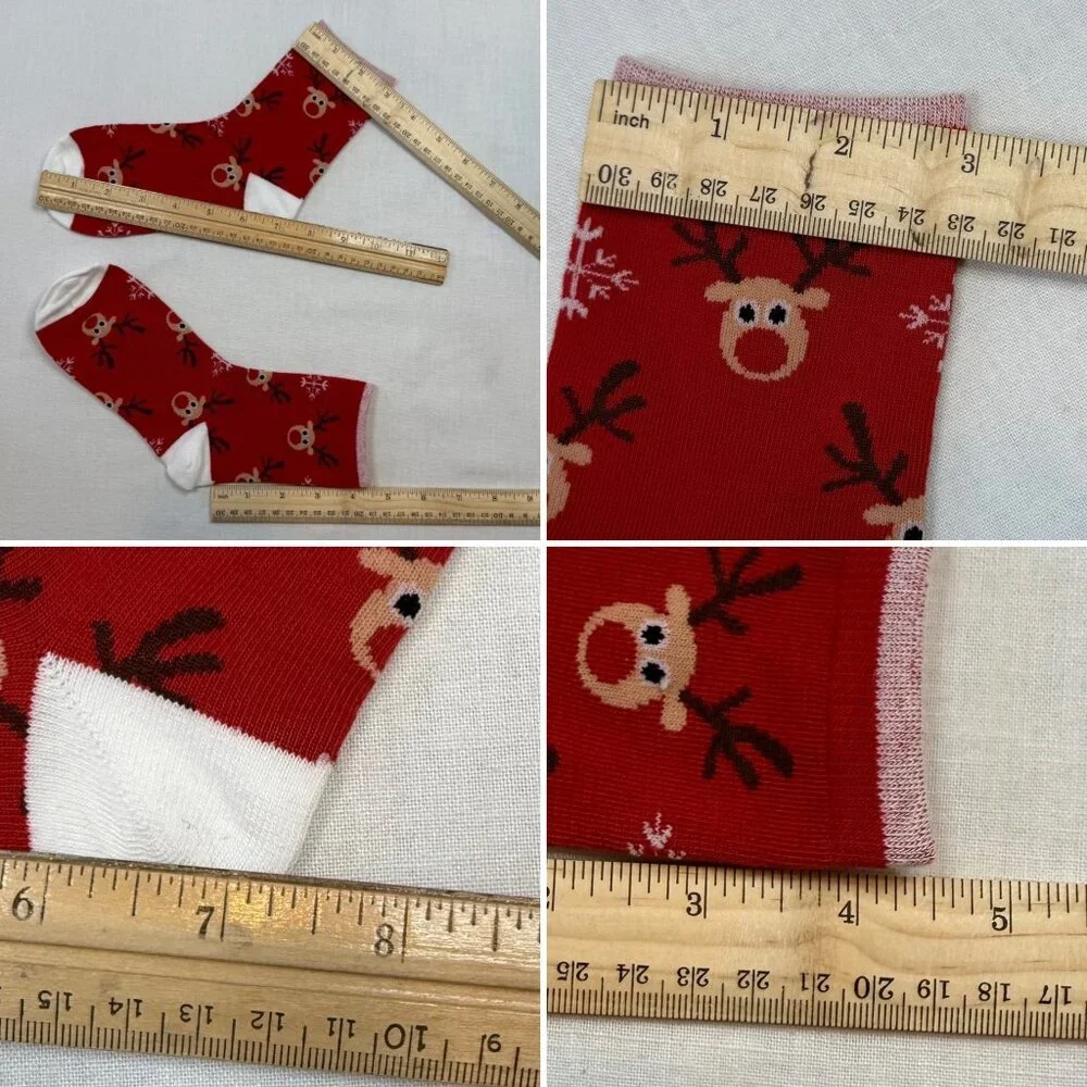 Christmas Holiday Womens Socks One Size 5 Pair Festive Winter Bundle Cozy Set